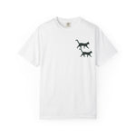 Load image into Gallery viewer, Optical Grid Cat T‑Shirt — 'There Is No Spoon' Graphic Tee
