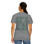 Load image into Gallery viewer, Optical Grid Cat T‑Shirt — 'There Is No Spoon' Graphic Tee
