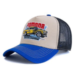 Load image into Gallery viewer, Retro Car Graphic Trucker Cap – Vintage Racing Style
