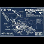 Load image into Gallery viewer, Star Trek Enterprise Blueprint Wall Art – Starship Anatomy Revealed
