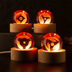 Load image into Gallery viewer, Red Anime Symbol Crystal Ball LED Display Set

