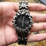 Load image into Gallery viewer, Void Serpent Chrono Watch — Dark Metal Time Artifact
