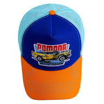 Load image into Gallery viewer, Retro Car Graphic Trucker Cap – Vintage Racing Style
