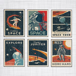 Load image into Gallery viewer, Vintage Retro Space Posters
