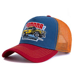 Load image into Gallery viewer, Retro Car Graphic Trucker Cap – Vintage Racing Style
