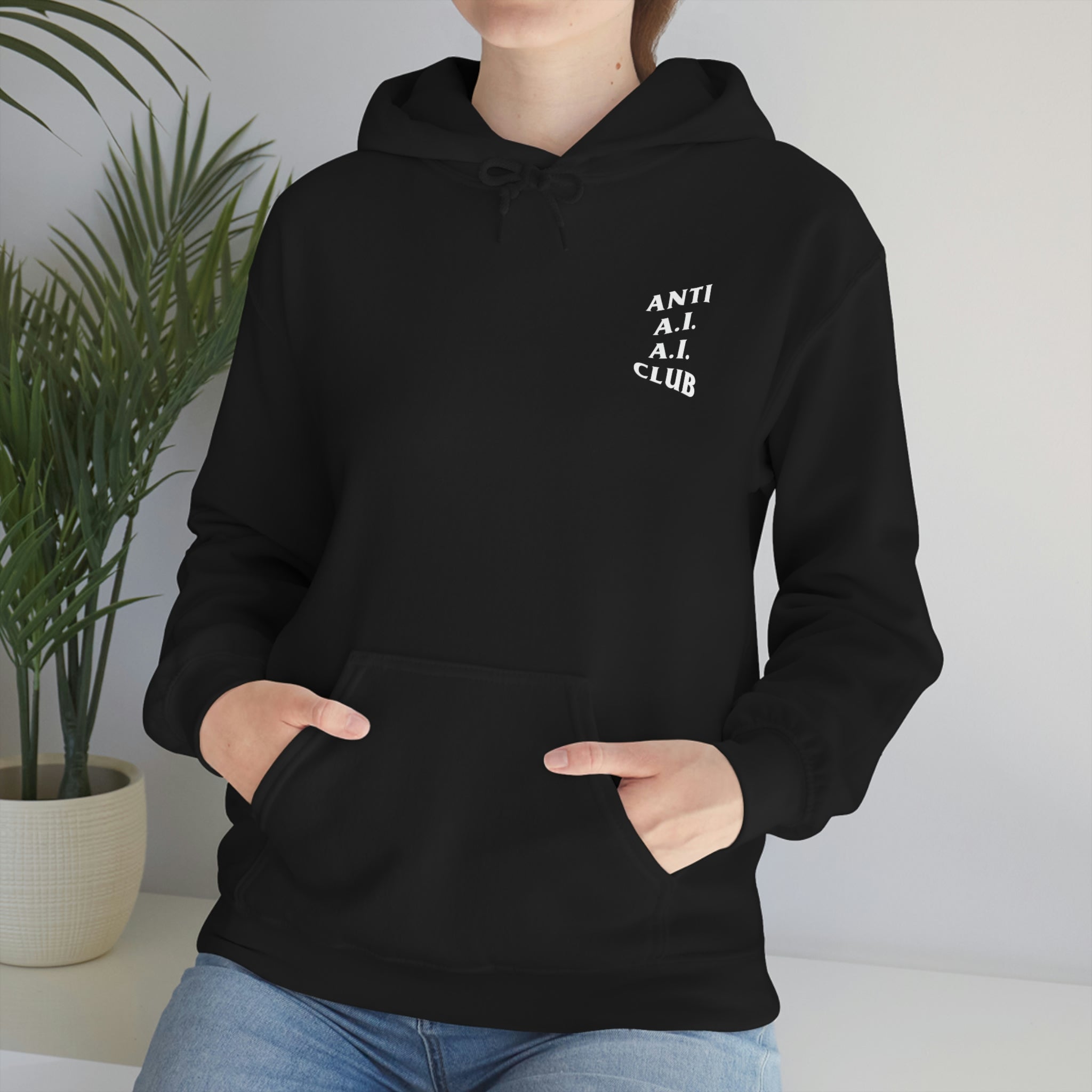Anti A.I. A.I. Club Hooded Sweatshirt | White Lettering