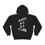 Load image into Gallery viewer, Anti A.I. A.I. Club Hooded Sweatshirt | White Lettering
