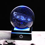 Load image into Gallery viewer, Crystal Solar System &amp; Planets with LED Light Base
