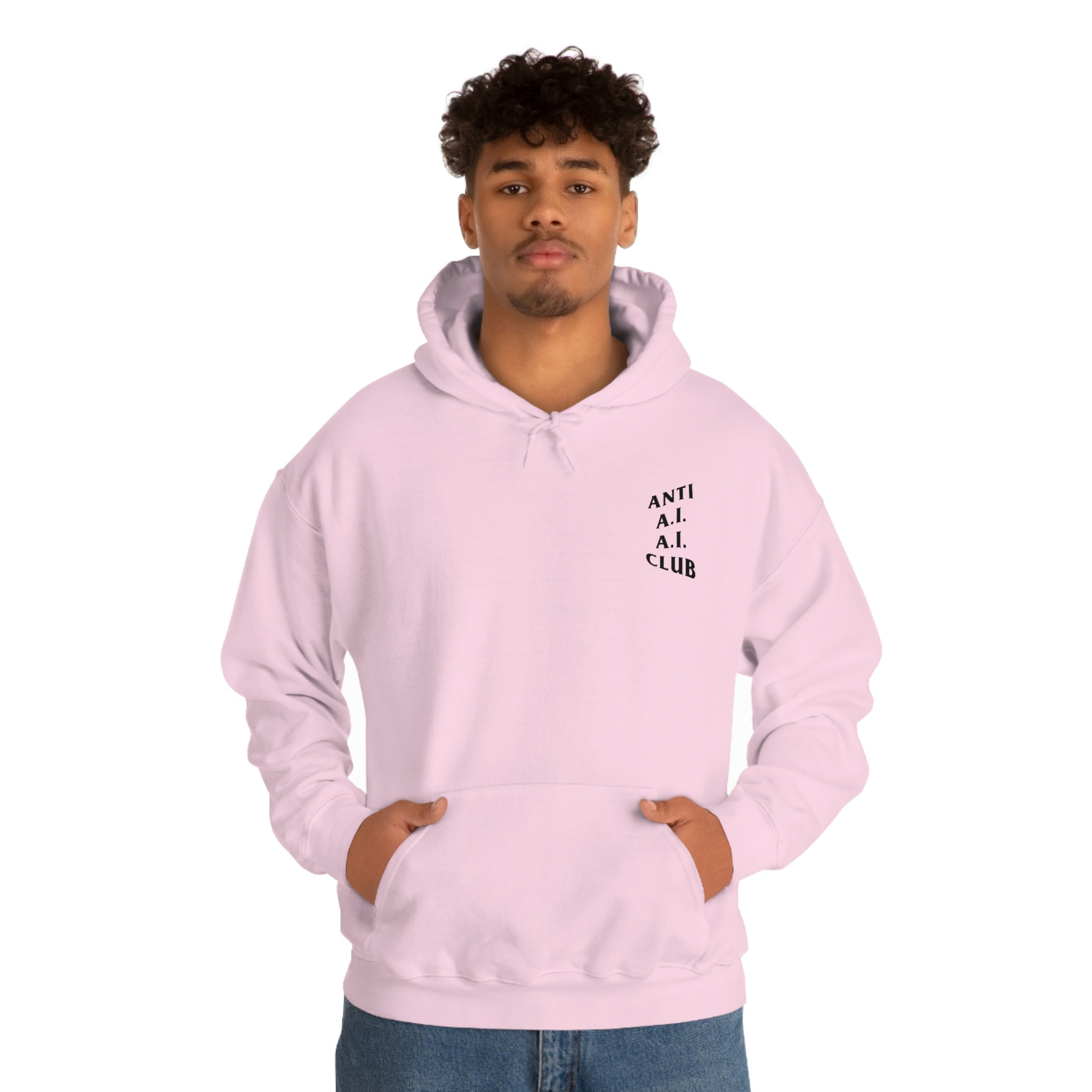 Anti A.I. A.I. Club Hooded Sweatshirt | Black Lettering