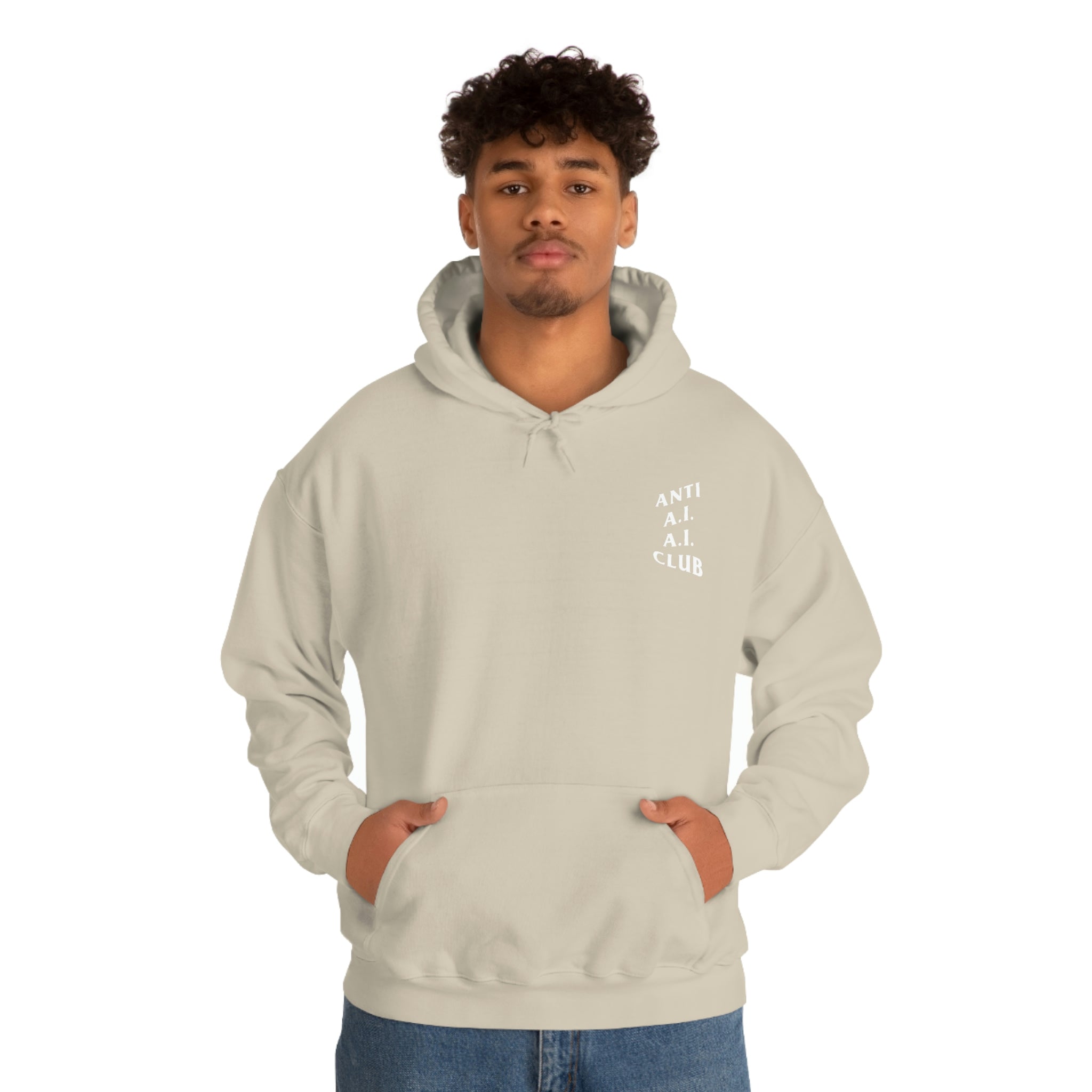 Anti A.I. A.I. Club Hooded Sweatshirt | White Lettering