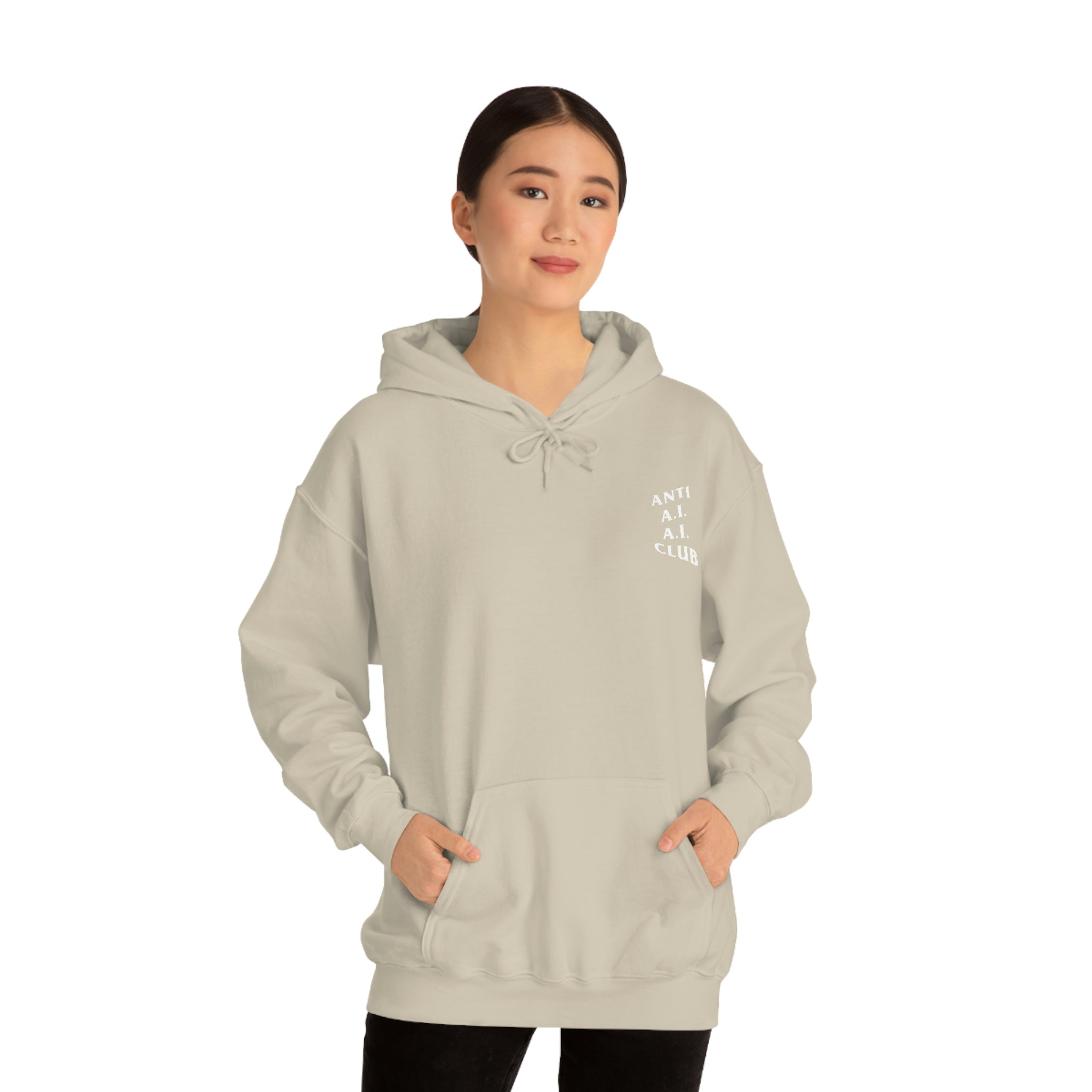 Anti A.I. A.I. Club Hooded Sweatshirt | White Lettering