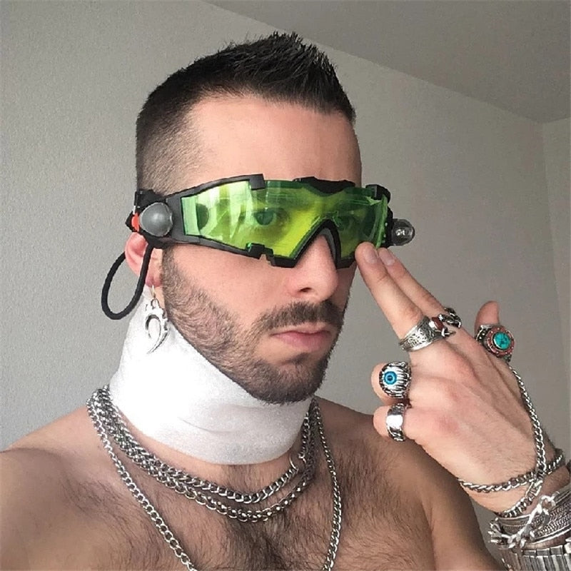 sci fi goggles Neon Strike Tactical Visor – Built for the Urban Wasteland