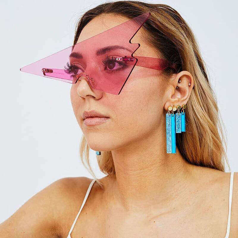 Futuristic Oversized Triangle Sunglasses
