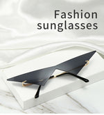 Load image into Gallery viewer, Vintage Futuristic Rimless Polarized Sun Glasses
