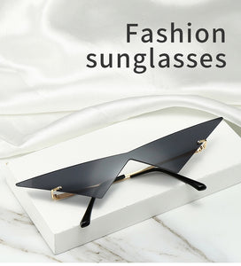 Vintage Futuristic Rimless Polarized Sun Glasses
