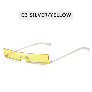 Rectangle Semi-Rimless Unisex Sunglasses